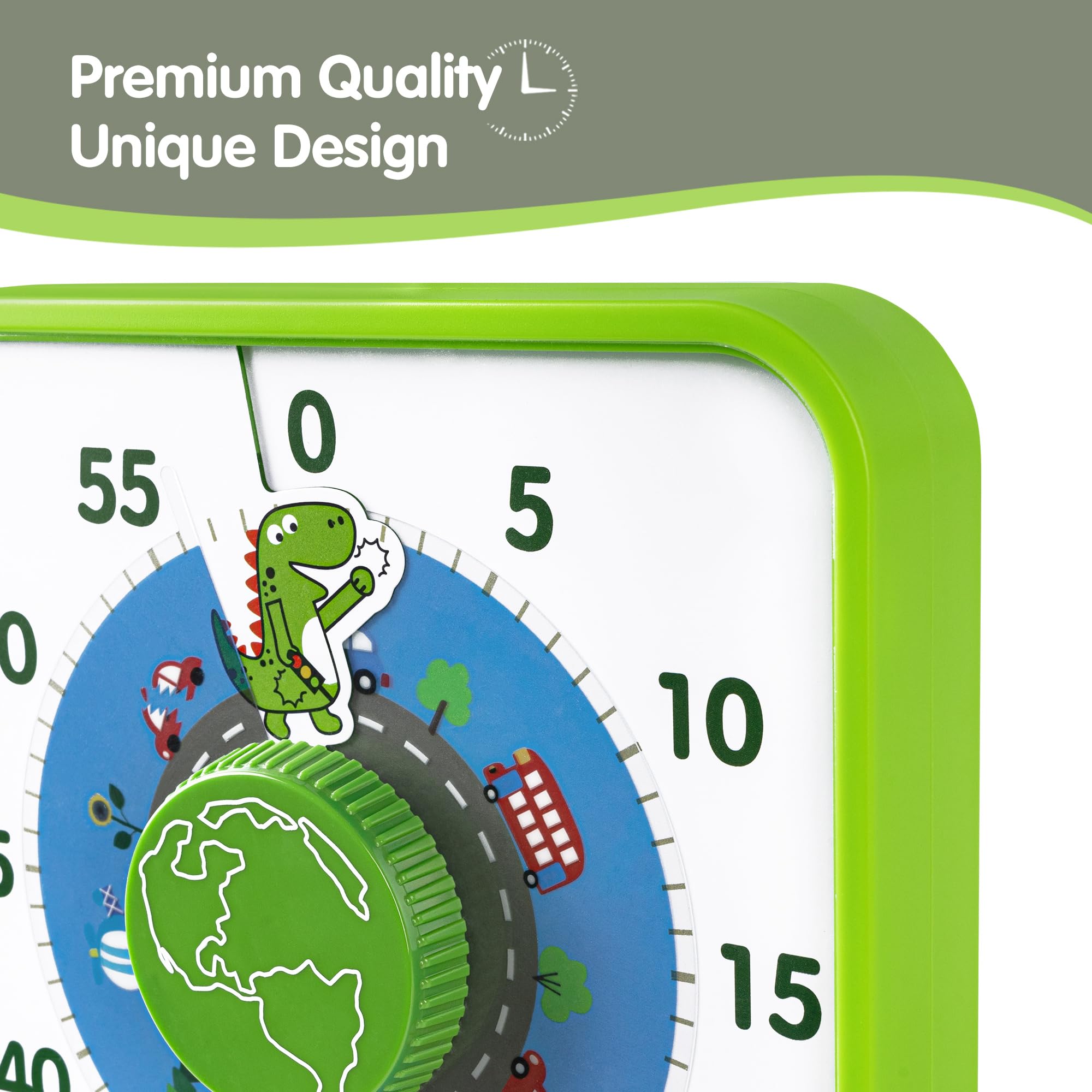 Twenty5 Seven Countdown Timer 7.5 Inch, 60 Minute 1 Hour Visual Timer For Classroom Teaching Tool Office Meeting, Mechanical Cou